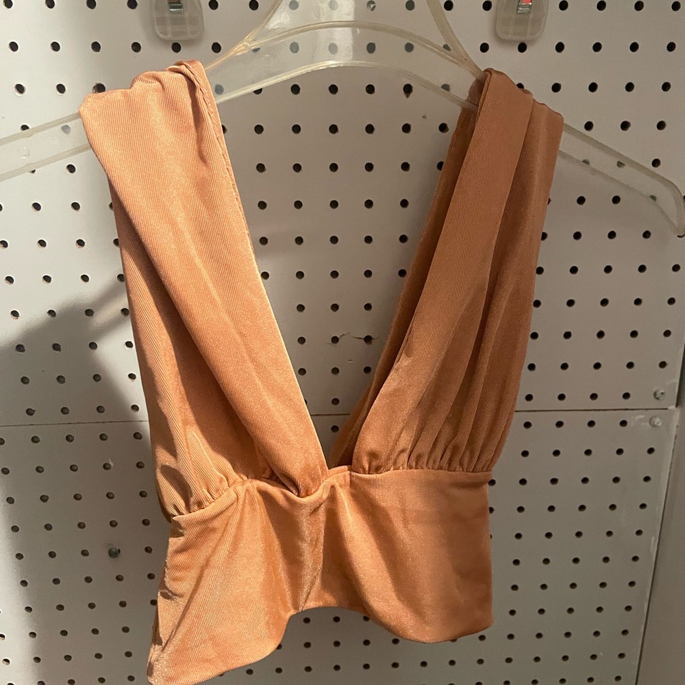 Peach Halter Top